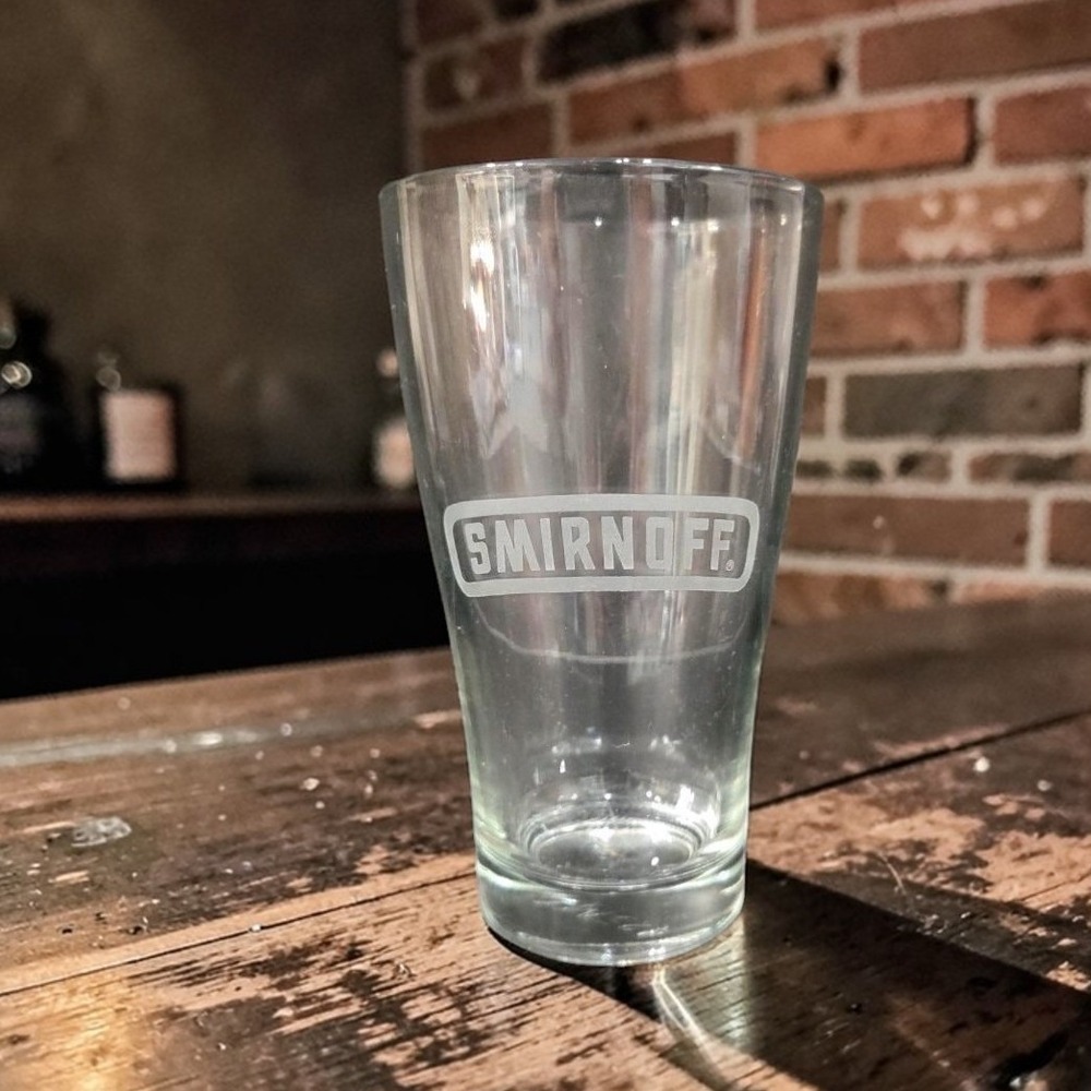 Smirnoff Vodka Logo 425 ML Clear Beer‎ Glass Tumbler,  Replacement Drinkware